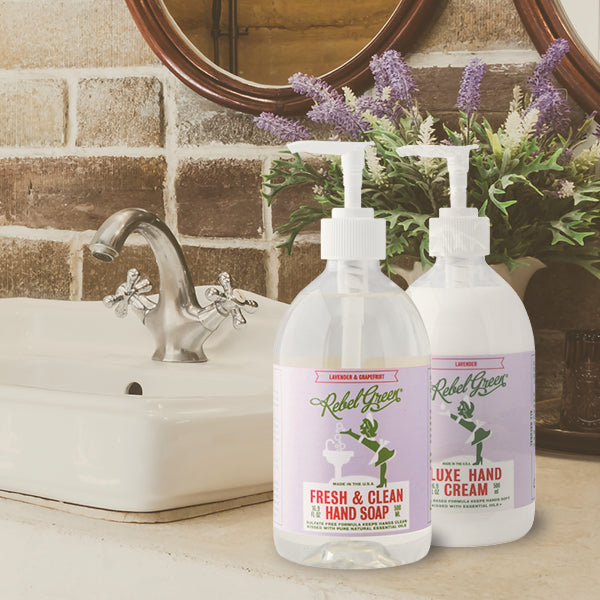 Mother's Day gifts Rebel Green Hand Soap Hand Cream Lavender Grapefruit lotion natural eco-friendly skin care